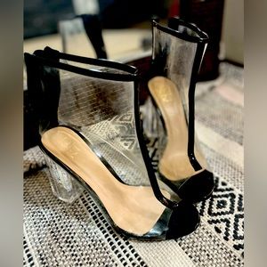 Booties Clear, Wedge Heal
